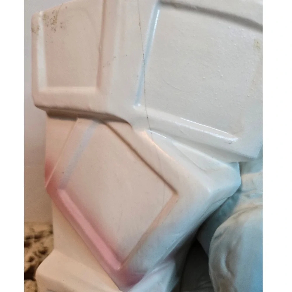 Vintage Baby Bear Planter Nursery Decor Blue White‎ ABC Blocks Unbranded
